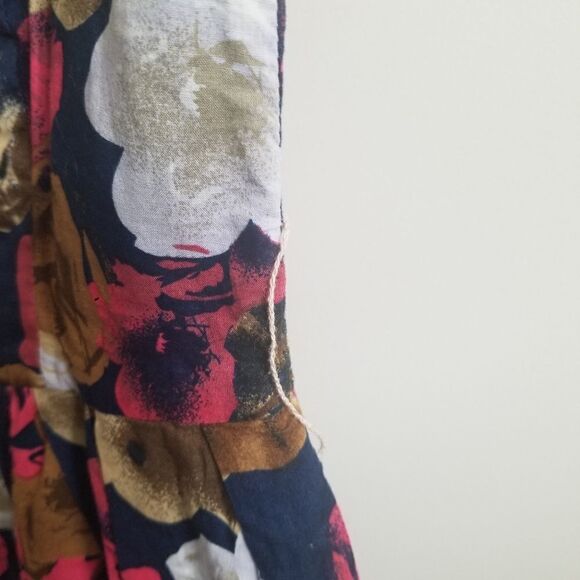 BB DAKOTA | dress floral mesh straps pink brown cream sz 6 - Picture 4 of 7